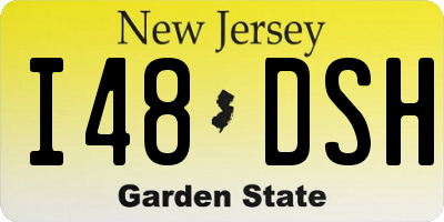 NJ license plate I48DSH