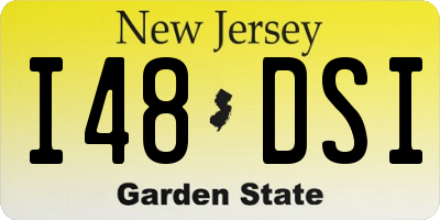 NJ license plate I48DSI