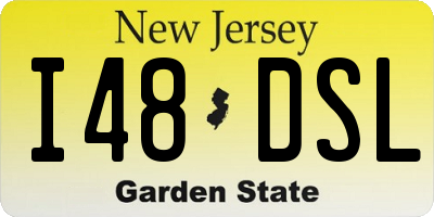 NJ license plate I48DSL