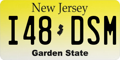 NJ license plate I48DSM