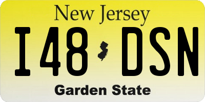 NJ license plate I48DSN