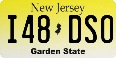 NJ license plate I48DSO