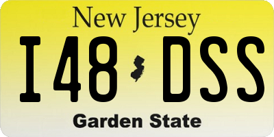 NJ license plate I48DSS