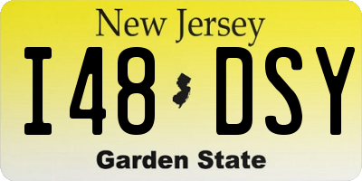 NJ license plate I48DSY