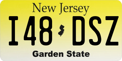 NJ license plate I48DSZ