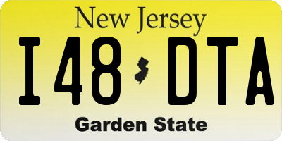 NJ license plate I48DTA