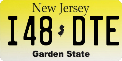 NJ license plate I48DTE
