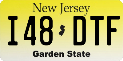 NJ license plate I48DTF