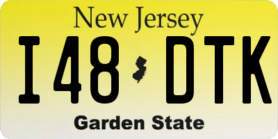 NJ license plate I48DTK