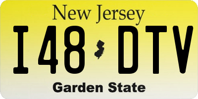 NJ license plate I48DTV
