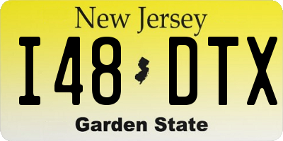 NJ license plate I48DTX