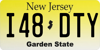 NJ license plate I48DTY