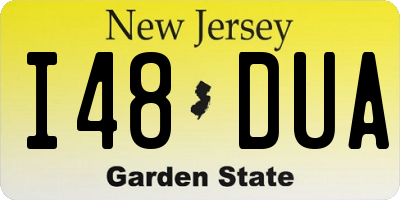 NJ license plate I48DUA