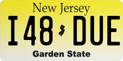 NJ license plate I48DUE