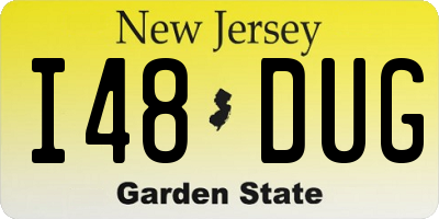 NJ license plate I48DUG