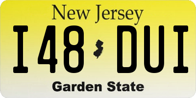NJ license plate I48DUI