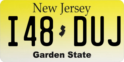 NJ license plate I48DUJ