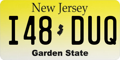 NJ license plate I48DUQ