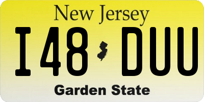 NJ license plate I48DUU