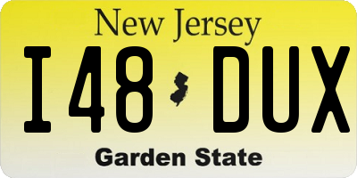 NJ license plate I48DUX