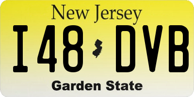 NJ license plate I48DVB