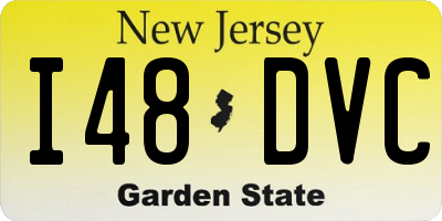 NJ license plate I48DVC