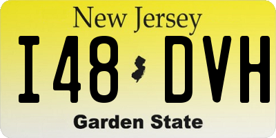 NJ license plate I48DVH