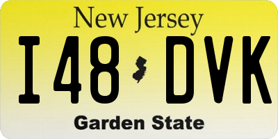 NJ license plate I48DVK