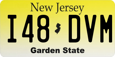 NJ license plate I48DVM