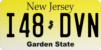 NJ license plate I48DVN