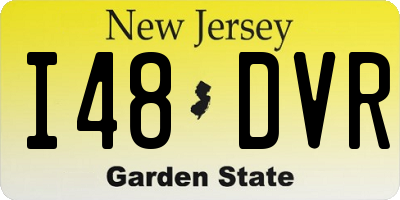 NJ license plate I48DVR