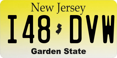 NJ license plate I48DVW