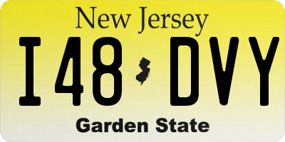 NJ license plate I48DVY