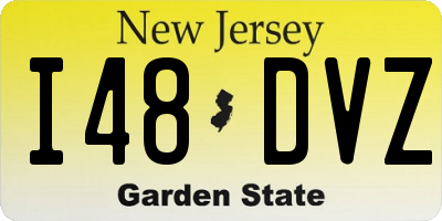 NJ license plate I48DVZ