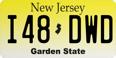 NJ license plate I48DWD