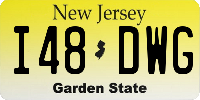 NJ license plate I48DWG