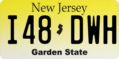 NJ license plate I48DWH