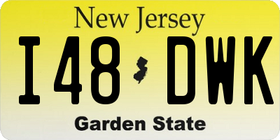 NJ license plate I48DWK