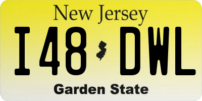 NJ license plate I48DWL