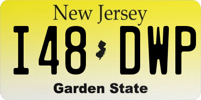 NJ license plate I48DWP