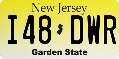 NJ license plate I48DWR