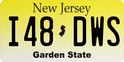 NJ license plate I48DWS