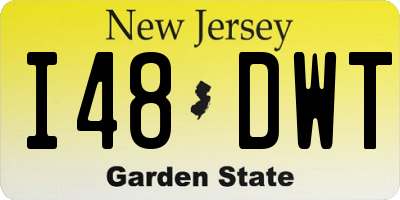 NJ license plate I48DWT