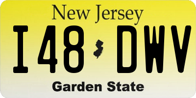 NJ license plate I48DWV