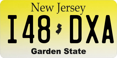 NJ license plate I48DXA