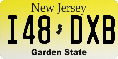 NJ license plate I48DXB