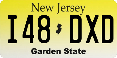NJ license plate I48DXD