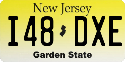 NJ license plate I48DXE