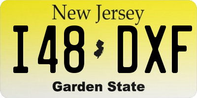 NJ license plate I48DXF
