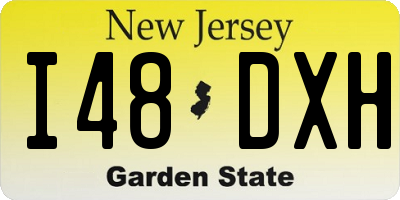 NJ license plate I48DXH
